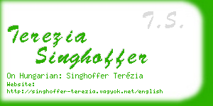 terezia singhoffer business card